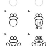 Jak narysować żabę krok po kroku szablony dla dzieci