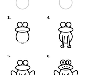 Jak narysować żabę krok po kroku szablony dla dzieci