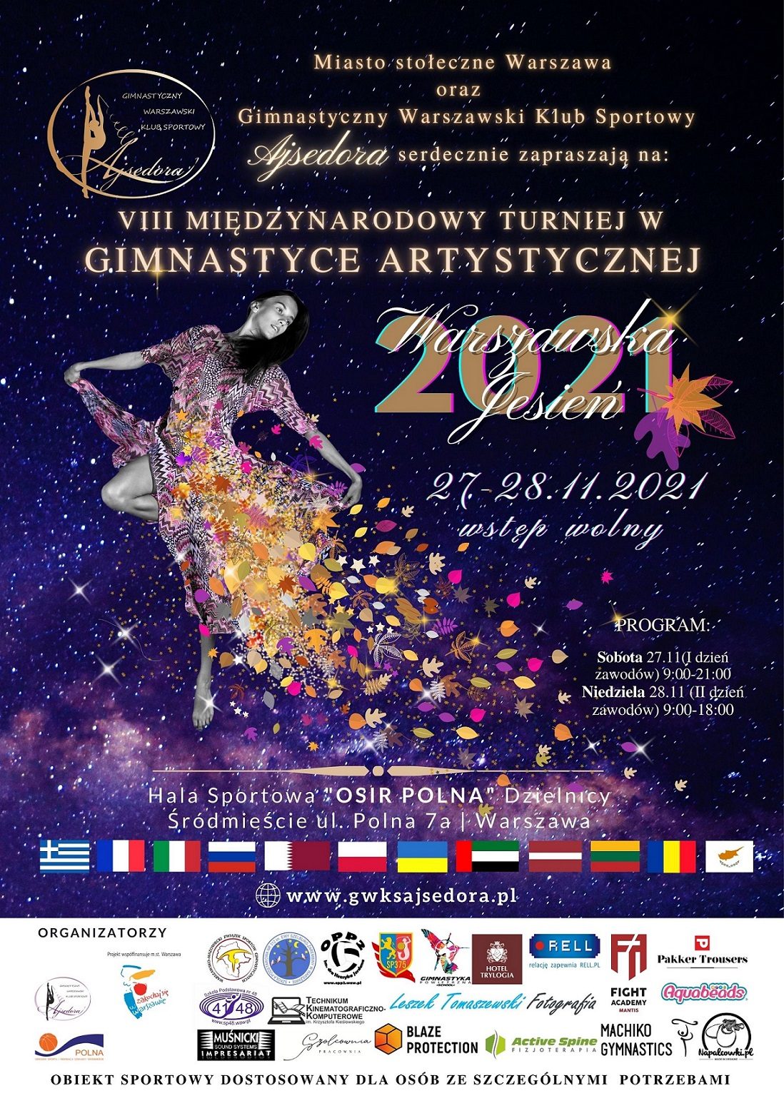 VIII Międzynarodowy Turniej w Gimnastyce Artystycznej Warszawska Jesień 2021