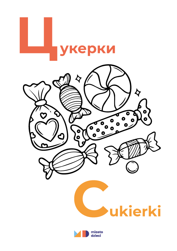 kolorowanki ukrainskie cukierki do pobrania za darmo