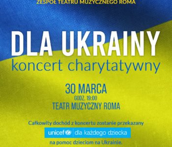 Koncert charytatywny w Teatrze Roma: Dla Ukrainy