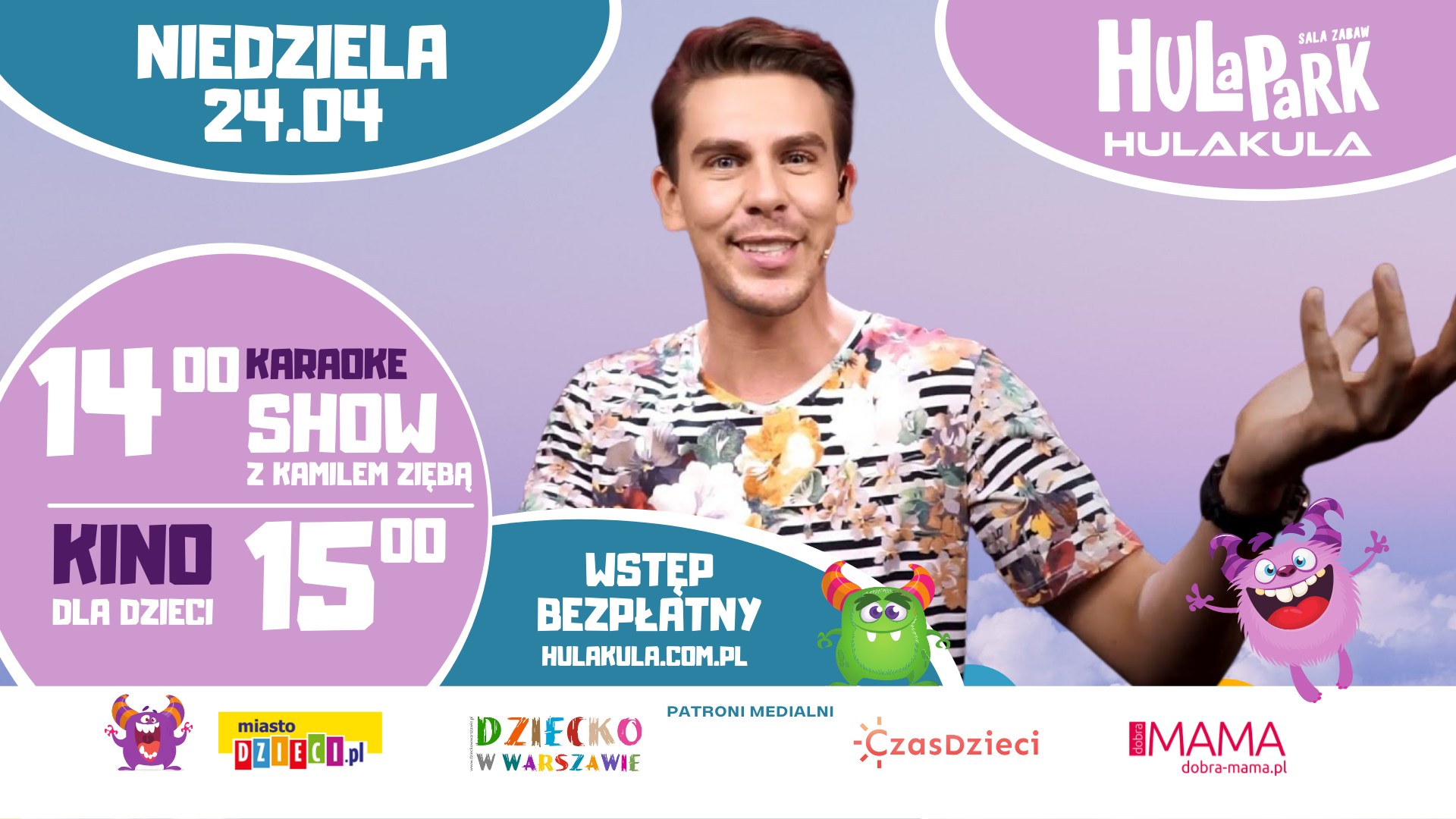 Karaoke Show z Kamilem Ziębą | Hulakula | START: 12:00