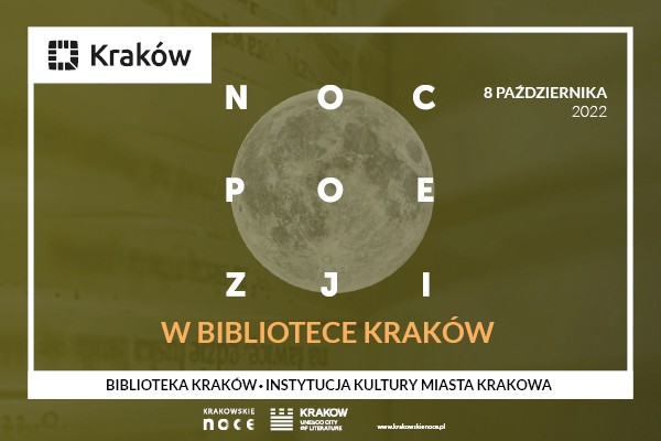 8 października atrakcyjna Noc Poezji z Biblioteką Kraków