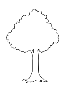 szablon drzewa zabawa plastyczna pory roku