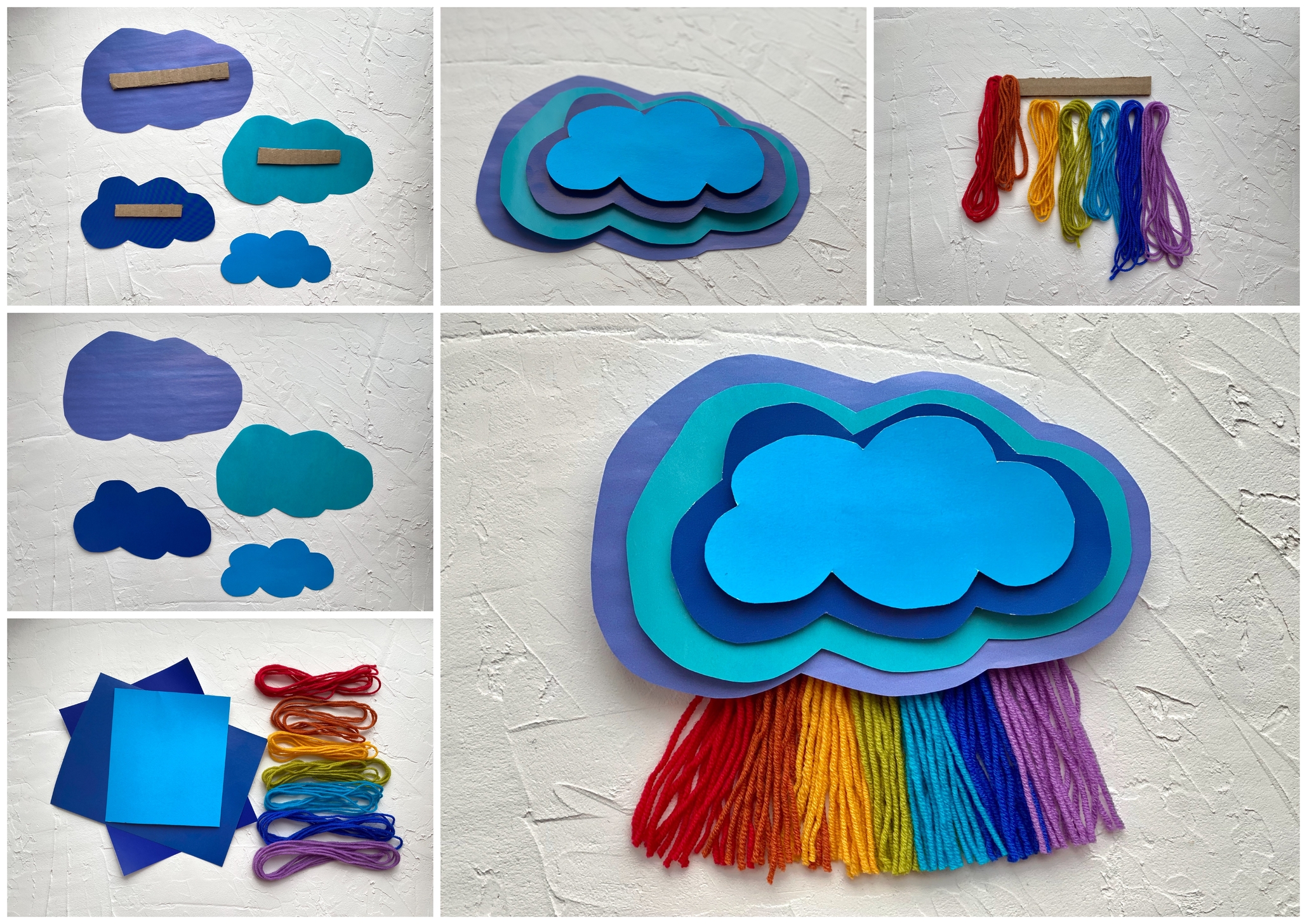 Tęczowa chmura zabawa plastyczna dla dzieci