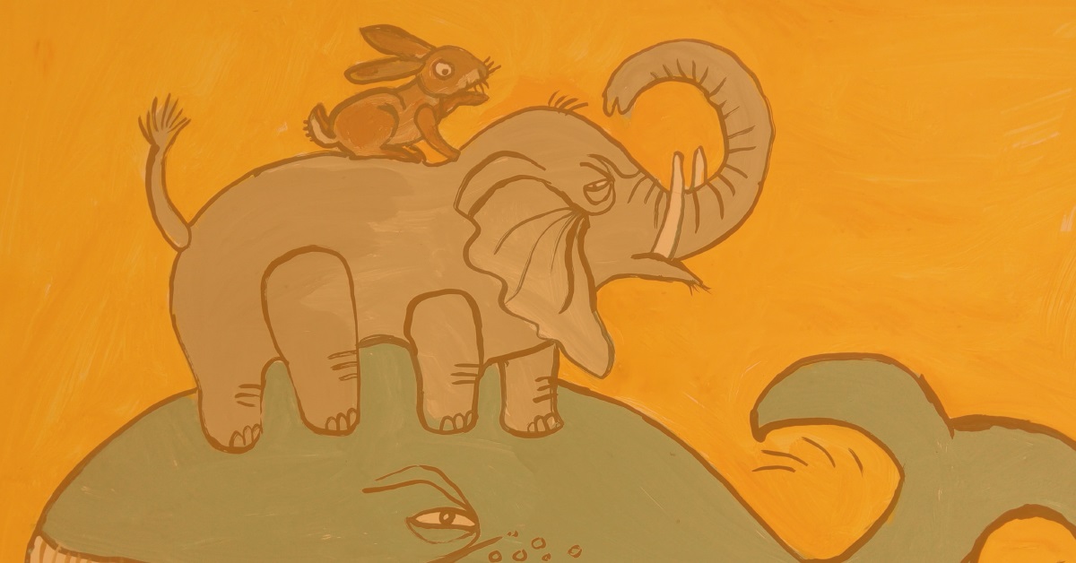 Słoń, zając i wielorybica — baśń afrykańska. Warsztaty z baśnią
