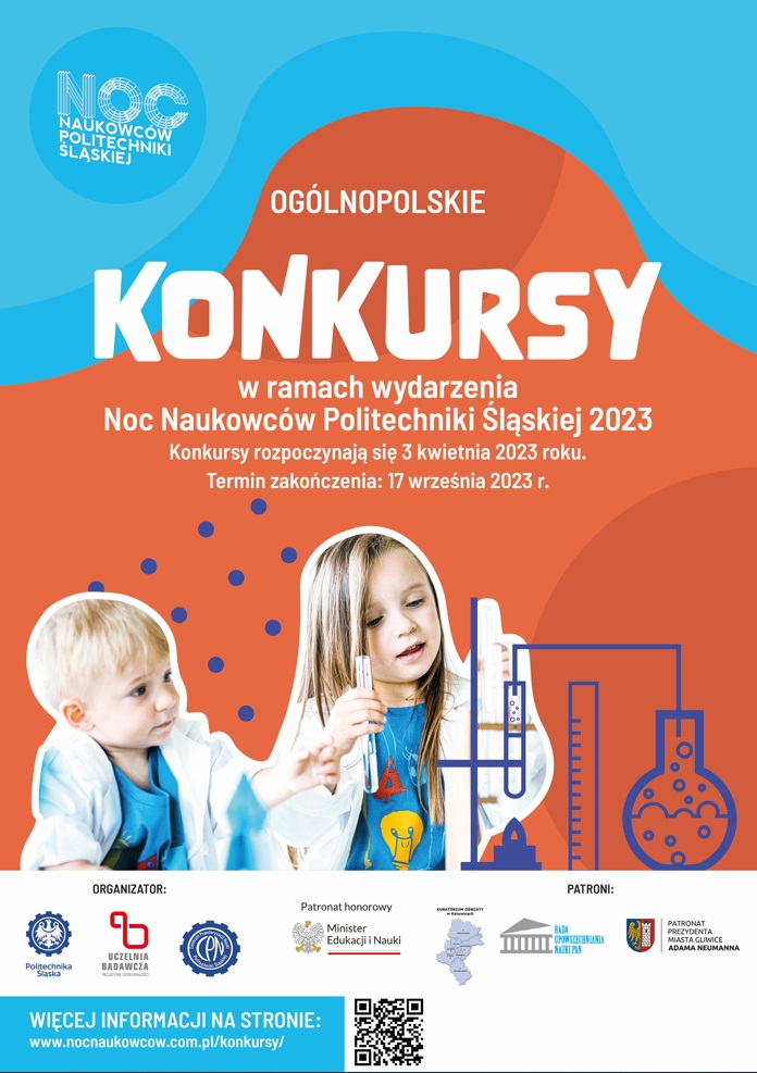 Konkursy dla dzieci i młodzieży w ramach Nocy Naukowców Politechniki Śląskiej 2023