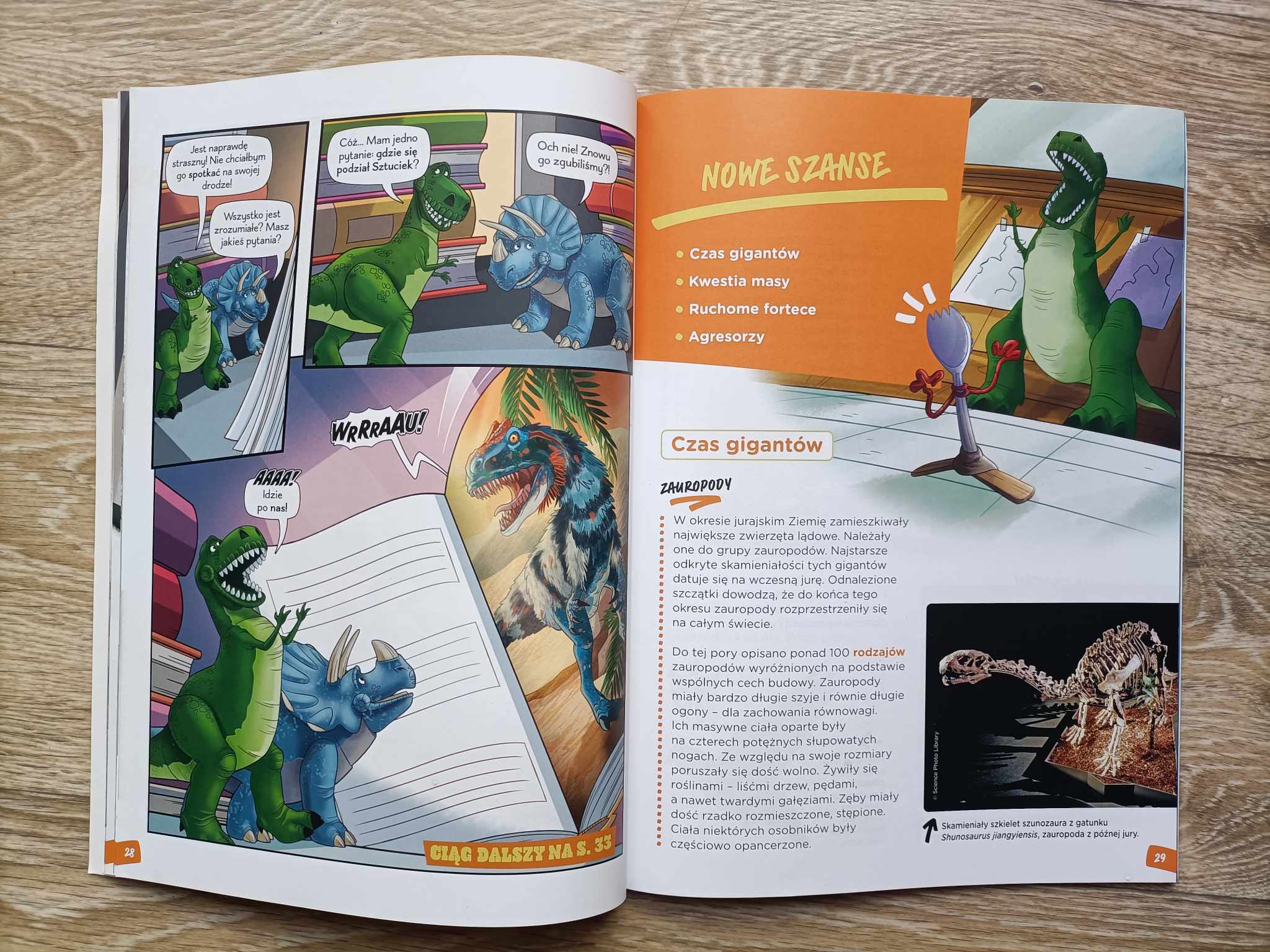 Nauka z komiksem recenzja Era dinozaurów