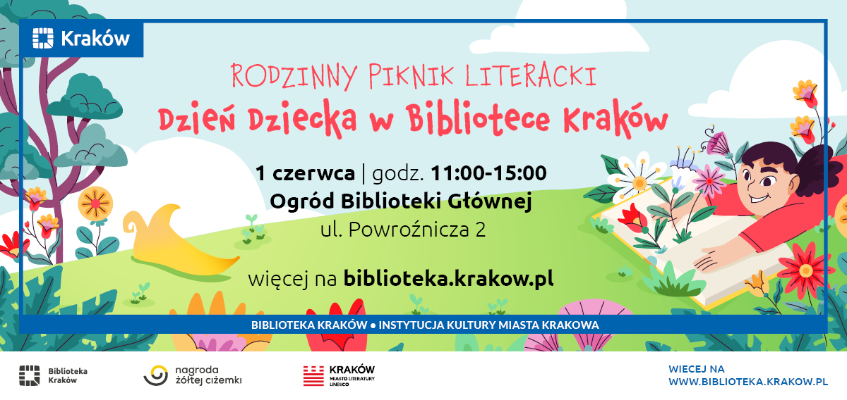 Biblioteka Kraków zaprasza na Rodzinny piknik literacki i galę Nagrody Żółtej Ciżemki