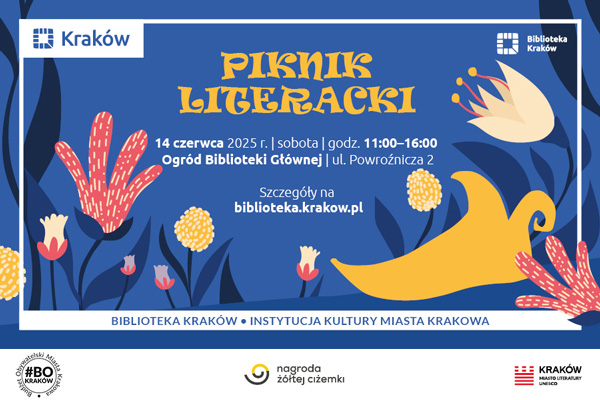 Biblioteka Kraków zaprasza na Rodzinny piknik literacki i galę Nagrody Żółtej Ciżemki