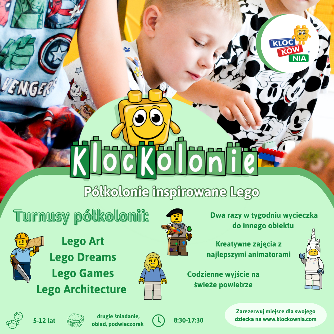 Klockolonie półkolonie inspirowane Lego Klockownia 