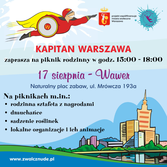 Piknik rodzinny na Wawerskim placu zabaw – 17 sierpnia 11.00-15.00