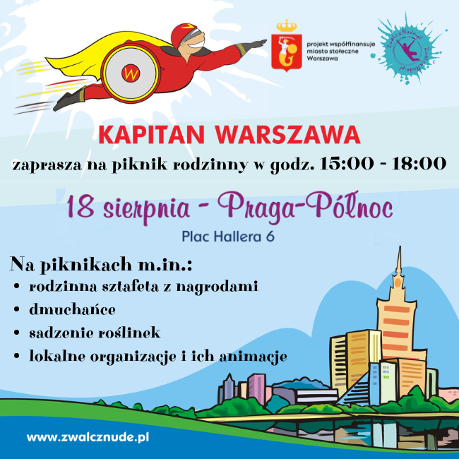 Piknik rodzinny na Praskim placu zabaw – 18 sierpnia 11.00-15.00