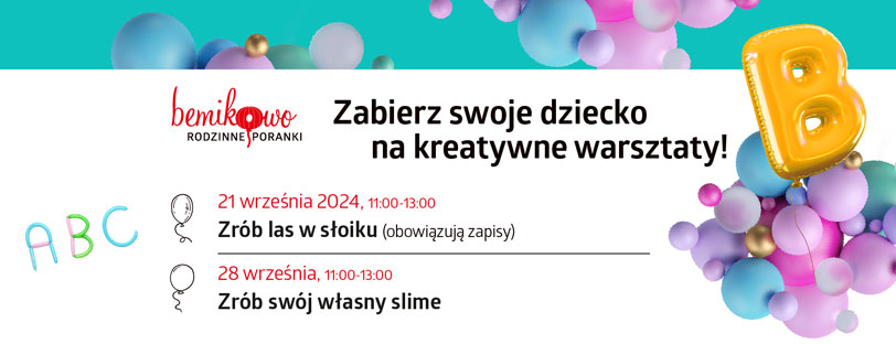 Bemikowo w Galerii Bemowo: wrześniowe warsztaty dla najmłodszych