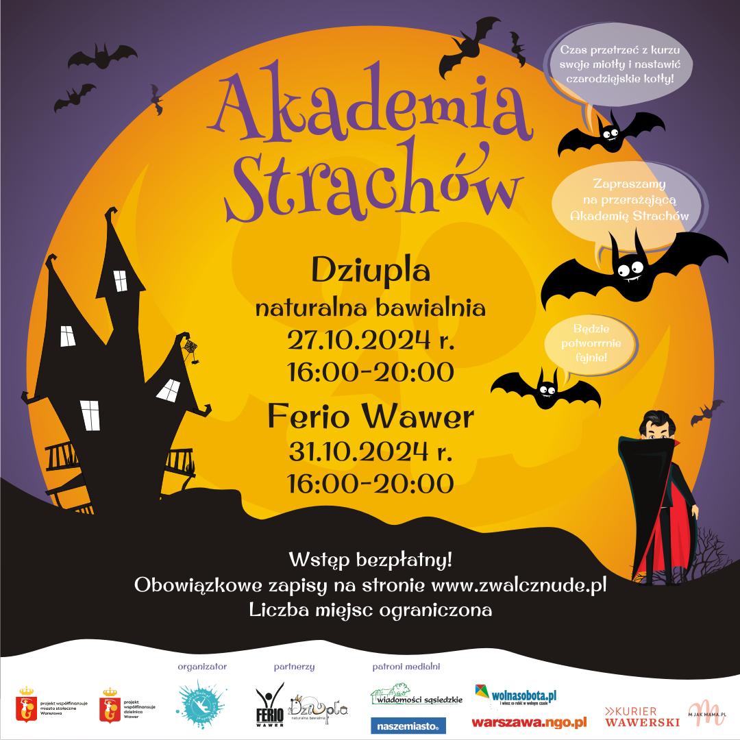 Akademia Strachów.  Halloweenowa gra miejska dla dzieci