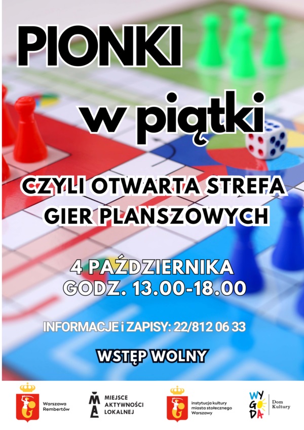 Pionki w piątki – otwarta strefa gier planszowych