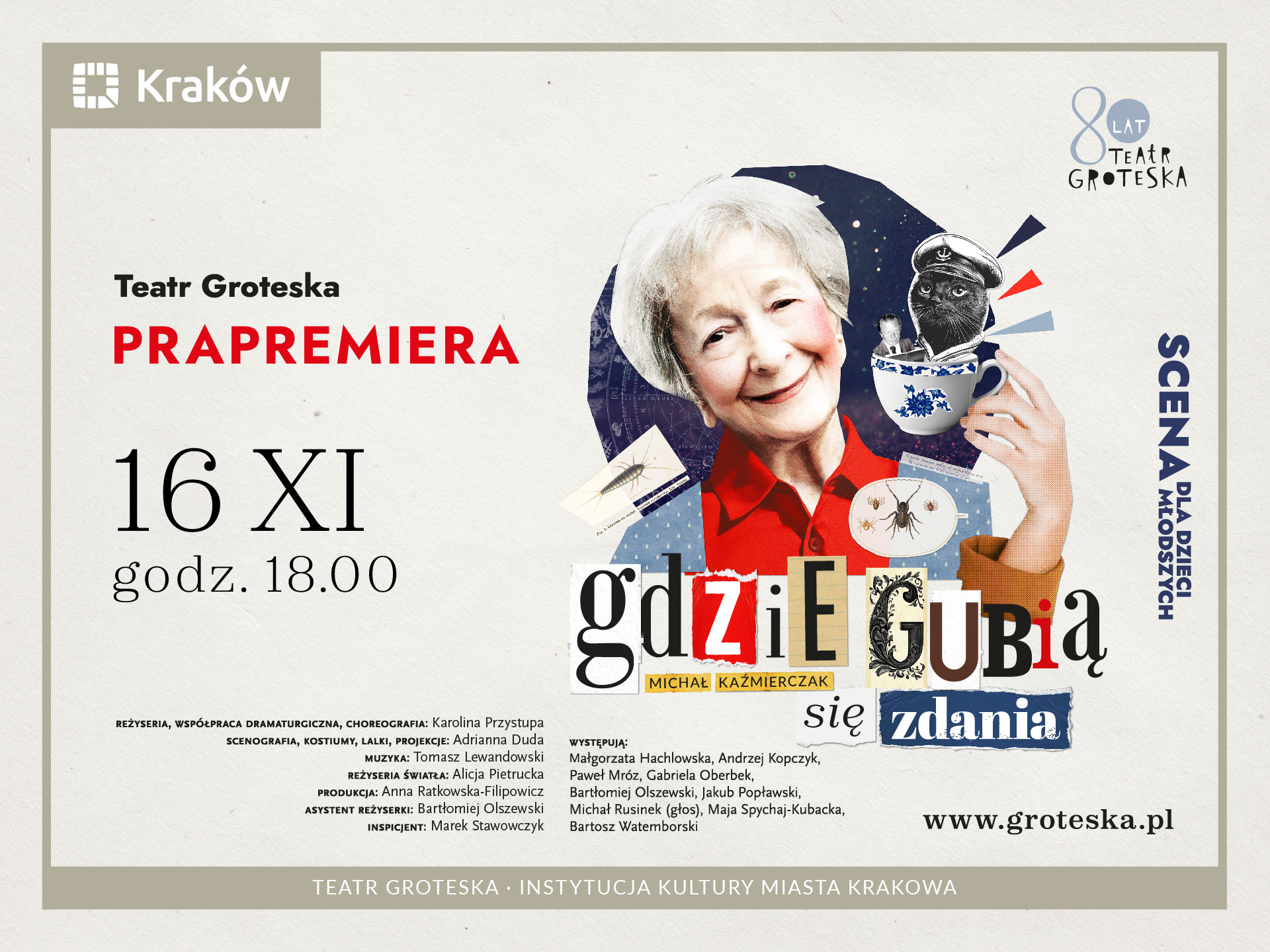 Gdzie gubią się zdania - spektakl o literatach krakowskich w Teatrze Groteska