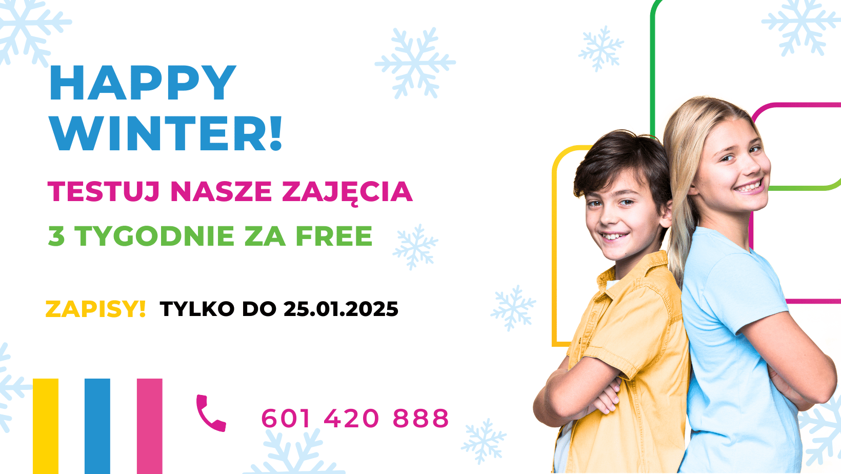 Happy Winter - darmowe zajęcia angielskiego i hiszpańskiego dla dzieci