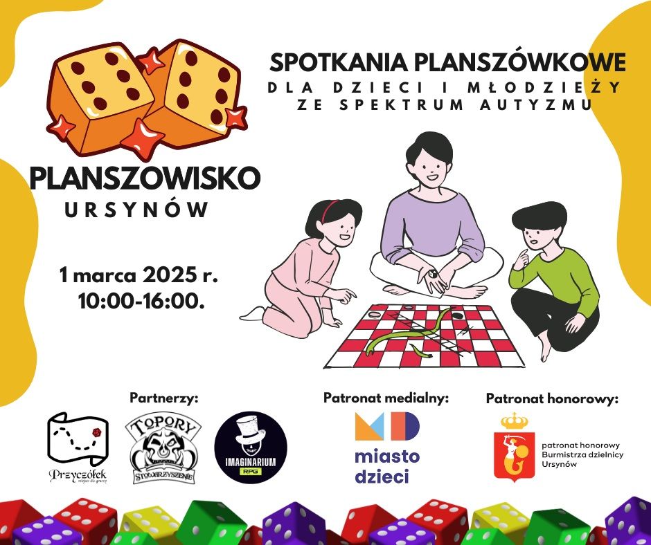 Spotkania planszówkowe dla rodzin ze spektrum autyzmu