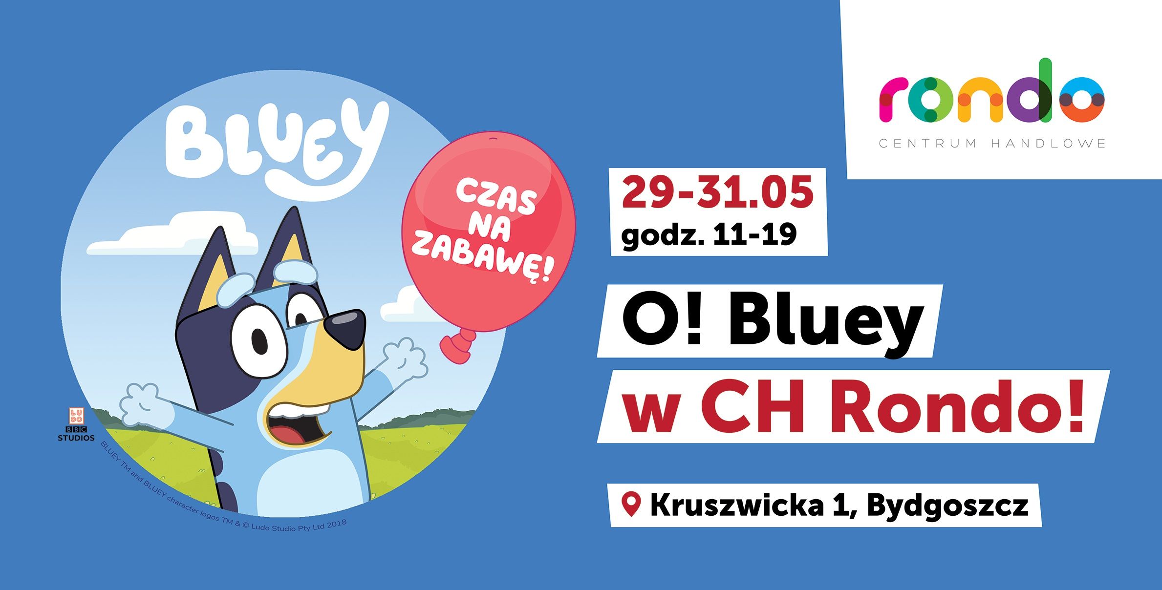 Rodzinny weekend z Bluey w CH RONDO: niezapomniane atrakcje na Dzień Dziecka