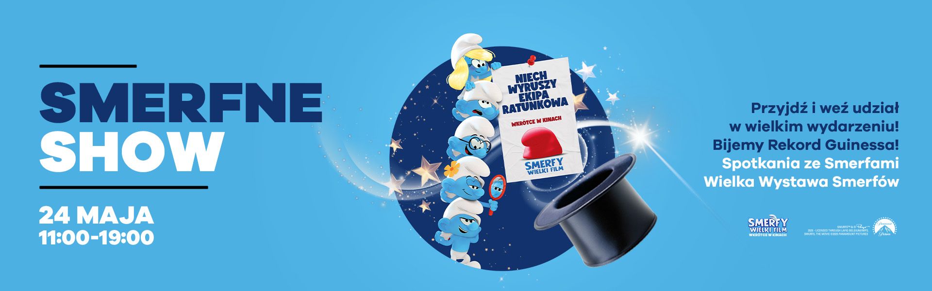 Smerfy w CH Osowa – rodzinna zabawa i próba pobicia Rekordu Guinnessa
