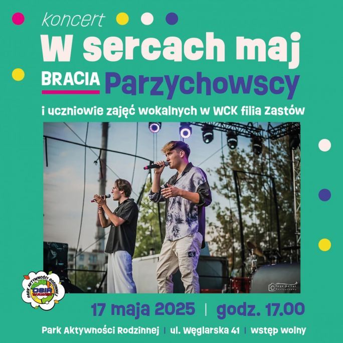 Bracia Parzychowscy razem z uczniami w Parku Aktywności Rodzinnej