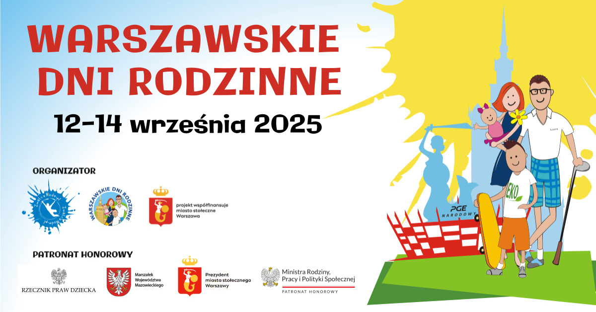 Warszawa zamieni się w wielki plac zabaw – 19. Warszawskie Dni Rodzinne już we wrześniu!