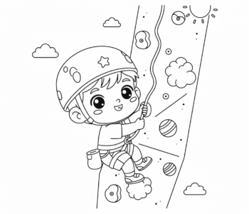 Mały wspinacz na ścianie