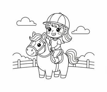 Młoda amazonka na koniu