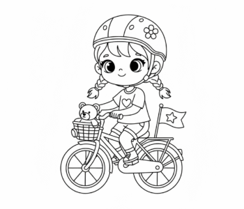 Mała kolarka na trasie