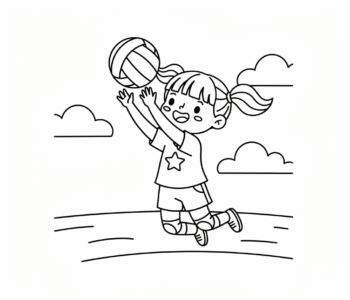 Młoda siatkarka na plaży