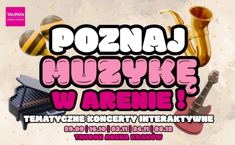 Kraków, 5 września 2025 r. Poznaj i poczuj muzykę w TAURON Arenie Kraków