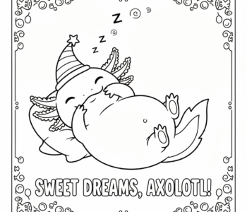 Aksolotl smacznie śpi