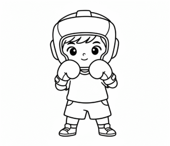 Mały bokser w ringu