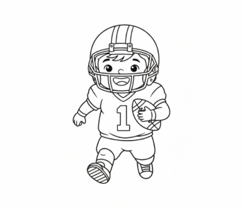 Mały futbolista z piłką