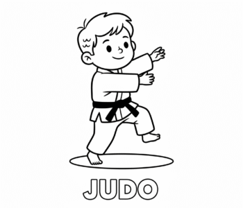 Mały judoka na macie