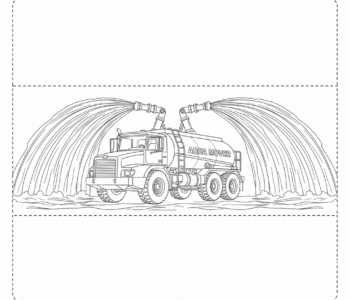 Cysterna na wodę zrasza teren
