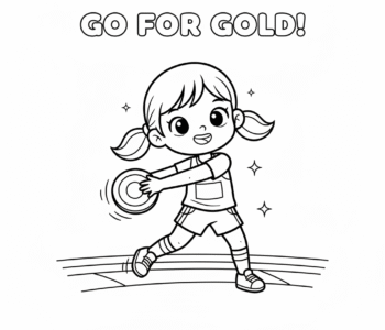 Młoda lekkoatletka rzuca