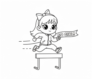 Młoda płotkarka w biegu