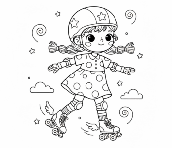 Młoda rolkarka w akcji