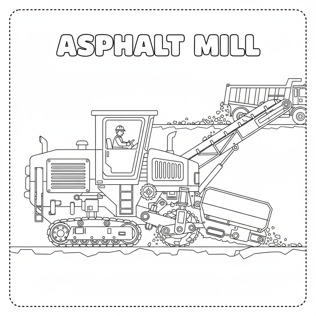 Frezarka do asfaltu do kolorowania