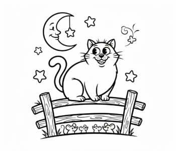 Czarny kot na płocie