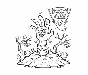 Ręka zombie z grobu