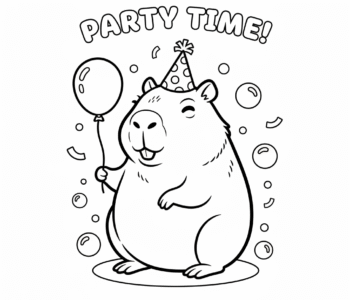 Kapibara w imprezowym nastroju