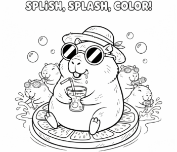 Kapibara cieszy się słońcem i sokiem