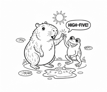 Kapibara i żaba przyjaciele