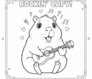 Muzykalna kapibara z ukulele