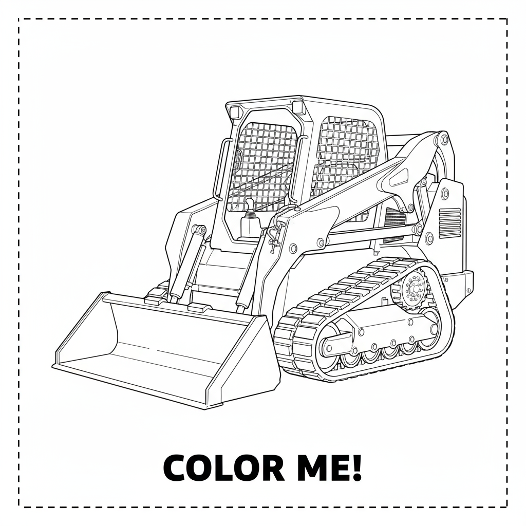 Kompaktowa ładowarka gąsienicowa do kolorowania