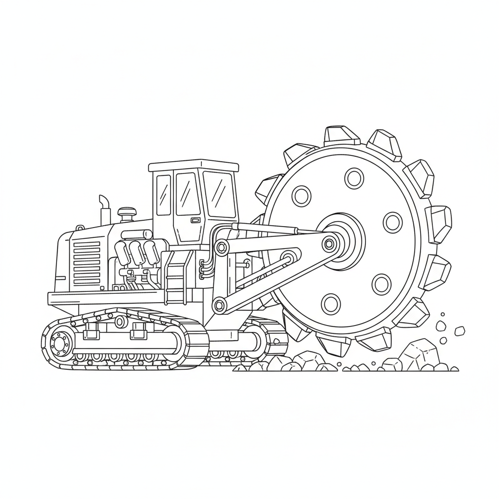 Koparka kołowa do kolorowania