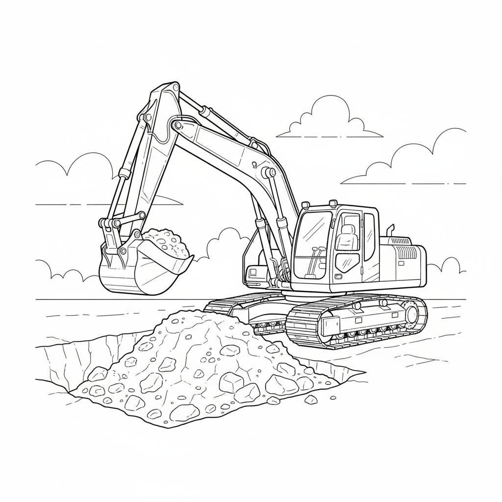 Koparka łańcuchowa do kolorowania